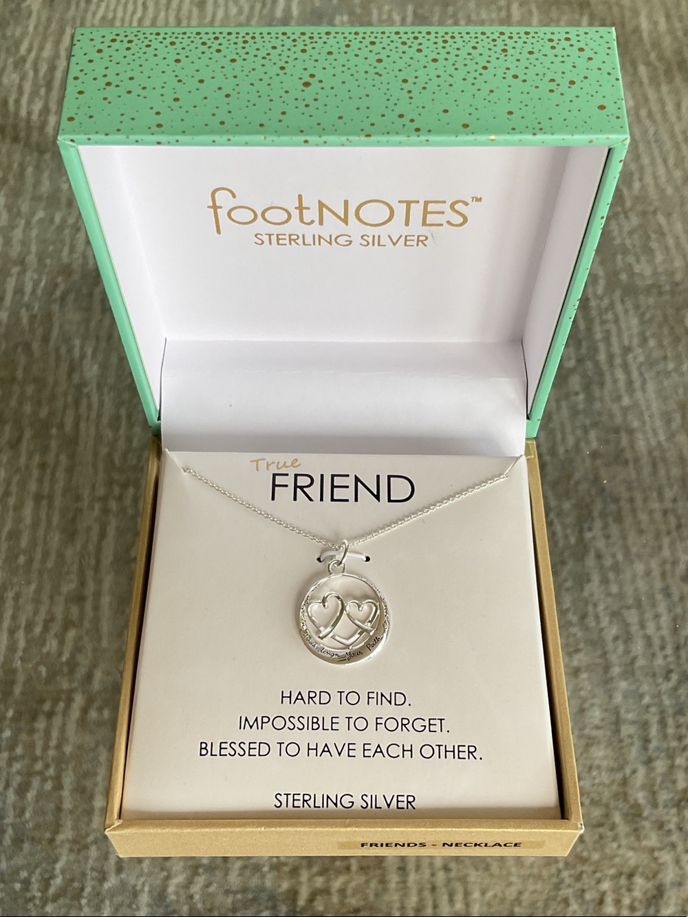 Footnotes Sterling Silver Friends Necklace